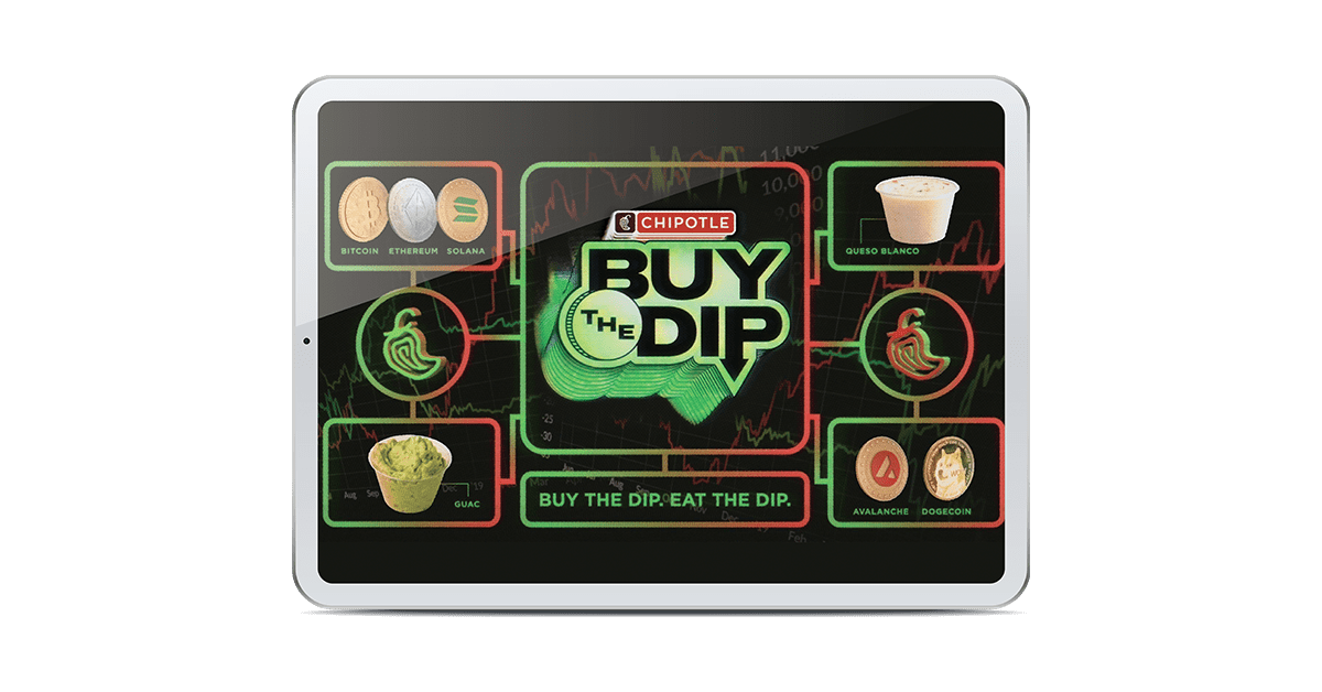 Screenshot showing Chipotle Buy the Dip promotion