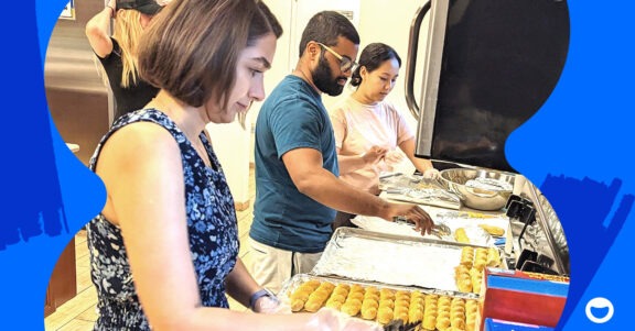 ebbo volunteers making meals at RMHC