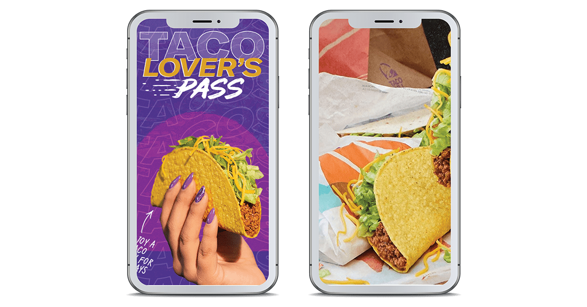 Screenshot of Taco Bell Taco Lover's Pass