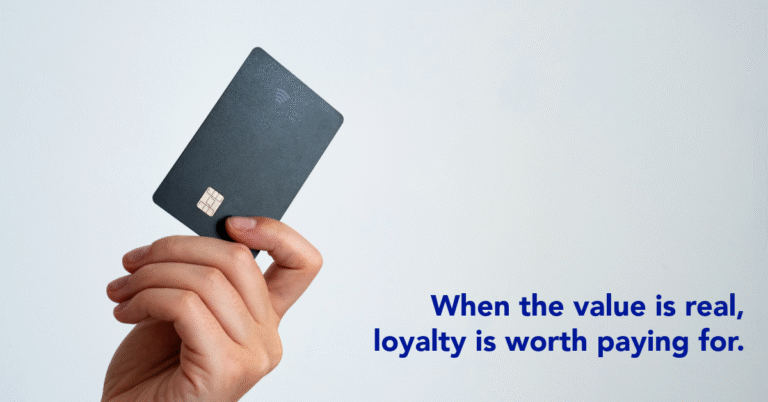 Customer paying with credit card.